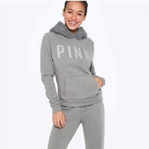 Victoria's Secret Pink Sherpa Lined Hoodie Giftset